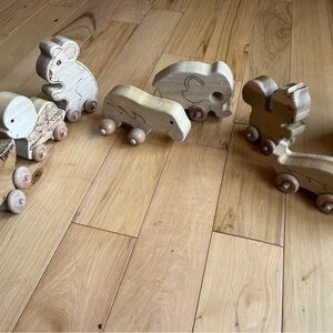 Wooden Animal and Cars Toys Set
